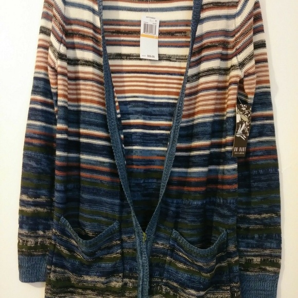 ONEHART Juniors acrylic multi-color knit Cardigan - Picture 3 of 7